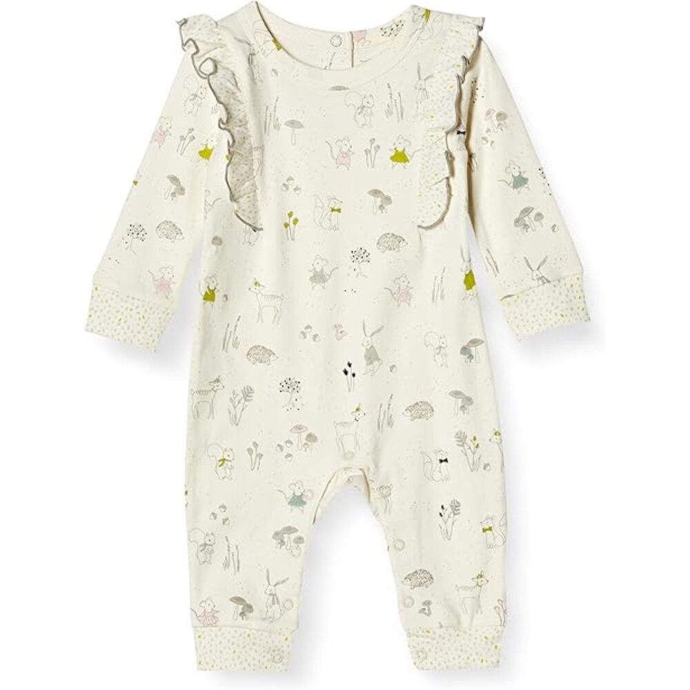 Pehr Organic Baby Girls' Ruffle Romper - Size 3-6M